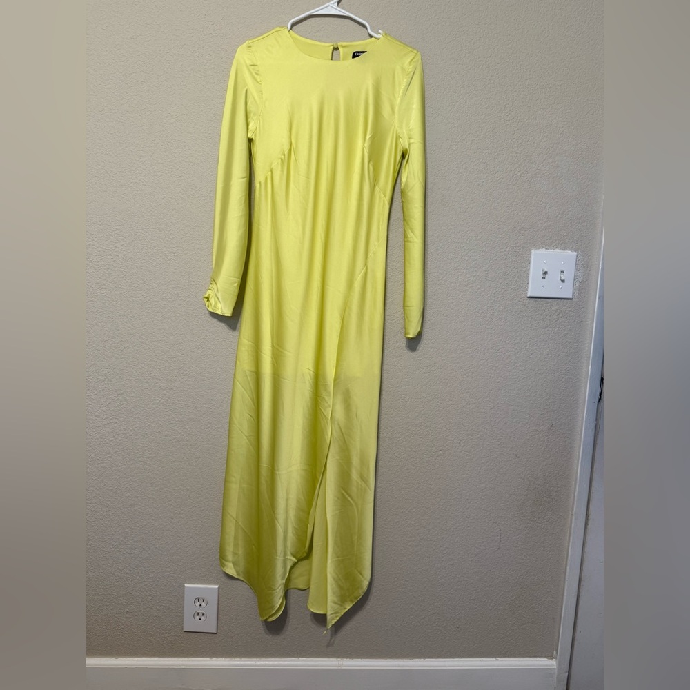 Express Asymmetrical Dress in Light Yellow